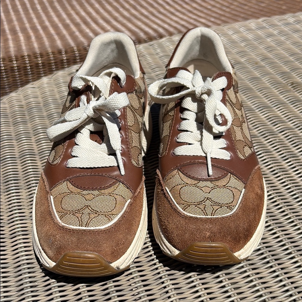 Coach Brown and Cream Athletic Shoes